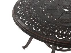 Tavolo da pranzo da giardino SALENTO 102 cm 102 cm Metallo Marrone scuro