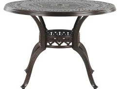 Tavolo da pranzo da giardino SALENTO 102 cm 102 cm Metallo Marrone scuro
