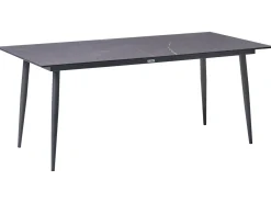 Tavolo da pranzo da giardino TOLENTINO 180 cm 90 cm Effetto marmo Marmo Grigio