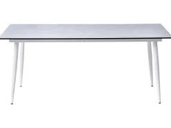 Tavolo da pranzo da giardino TOLENTINO 180 cm 90 cm Effetto pietra Grigio chiaro