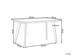 Tavolo da pranzo da giardino MILETO 140 cm 80 cm Vetro Grigio