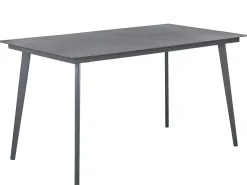 Tavolo da pranzo da giardino MILETO 140 cm 80 cm Vetro Grigio