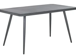Tavolo da pranzo da giardino LIPARI 140 cm 80 cm Vetro Grigio