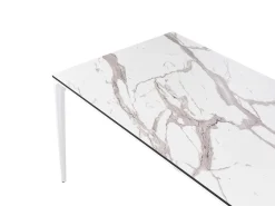 Tavolo da pranzo da giardino SOVARETO 180 cm 90 cm Effetto marmo Marmo bianco