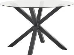 Tavolo da pranzo da giardino MALETTO 120 cm 120 cm Vetro Nero