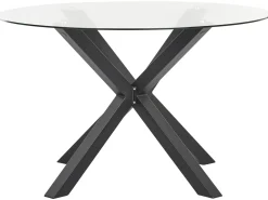 Tavolo da pranzo da giardino MALETTO 120 cm 120 cm Vetro Nero