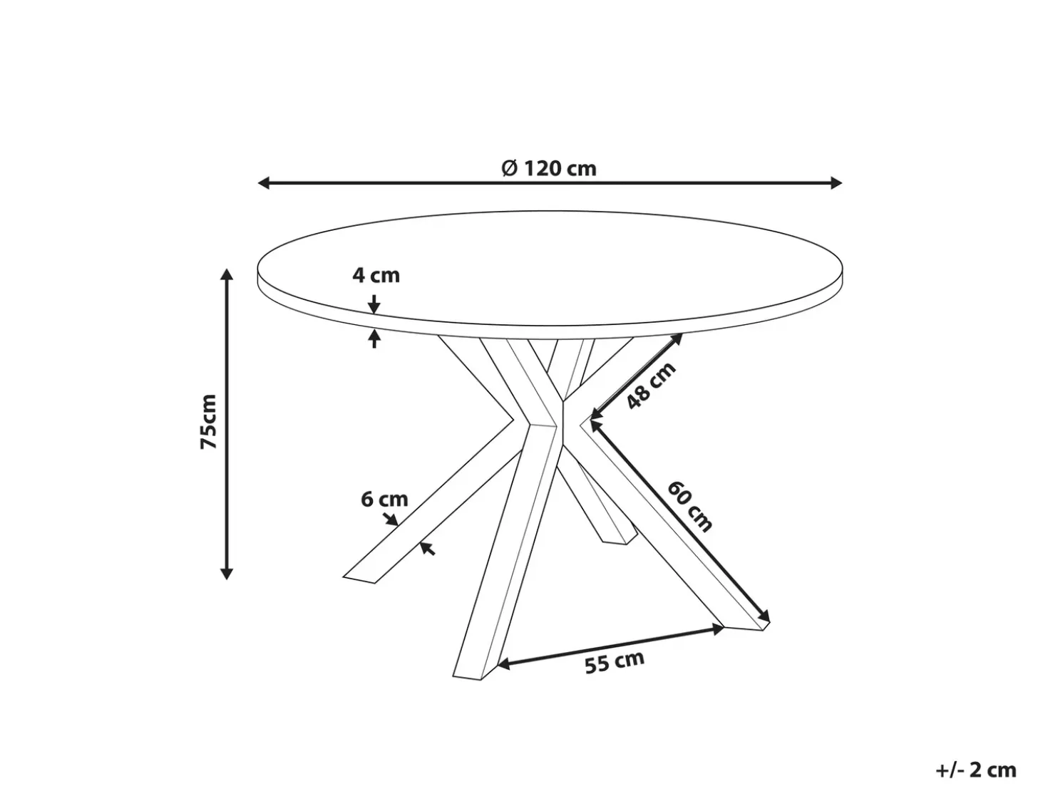 Tavolo da pranzo da giardino MALETTO 120 cm 120 cm Vetro Grigio
