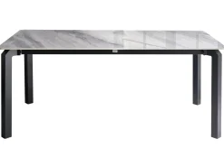 Tavolo da pranzo da giardino FELETTO 180 cm 90 cm Pietra Marmo Grigio
