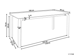 Tavolo da pranzo da giardino FELETTO 180 cm 90 cm Pietra Marmo bianco