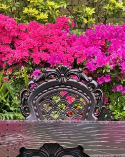Tavolo da pranzo da giardino LIZZANO 165 cm 102 cm Metallo Marrone scuro