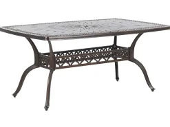 Tavolo da pranzo da giardino LIZZANO 165 cm 102 cm Metallo Marrone scuro
