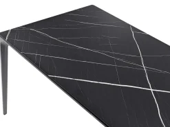 Tavolo da pranzo da giardino SOVARETO 180 cm 90 cm Effetto marmo Marmo nero