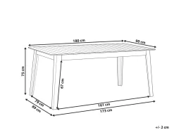 Tavolo da pranzo da giardino FORNELLI 180 cm 90 cm Legno d'acacia Marrone