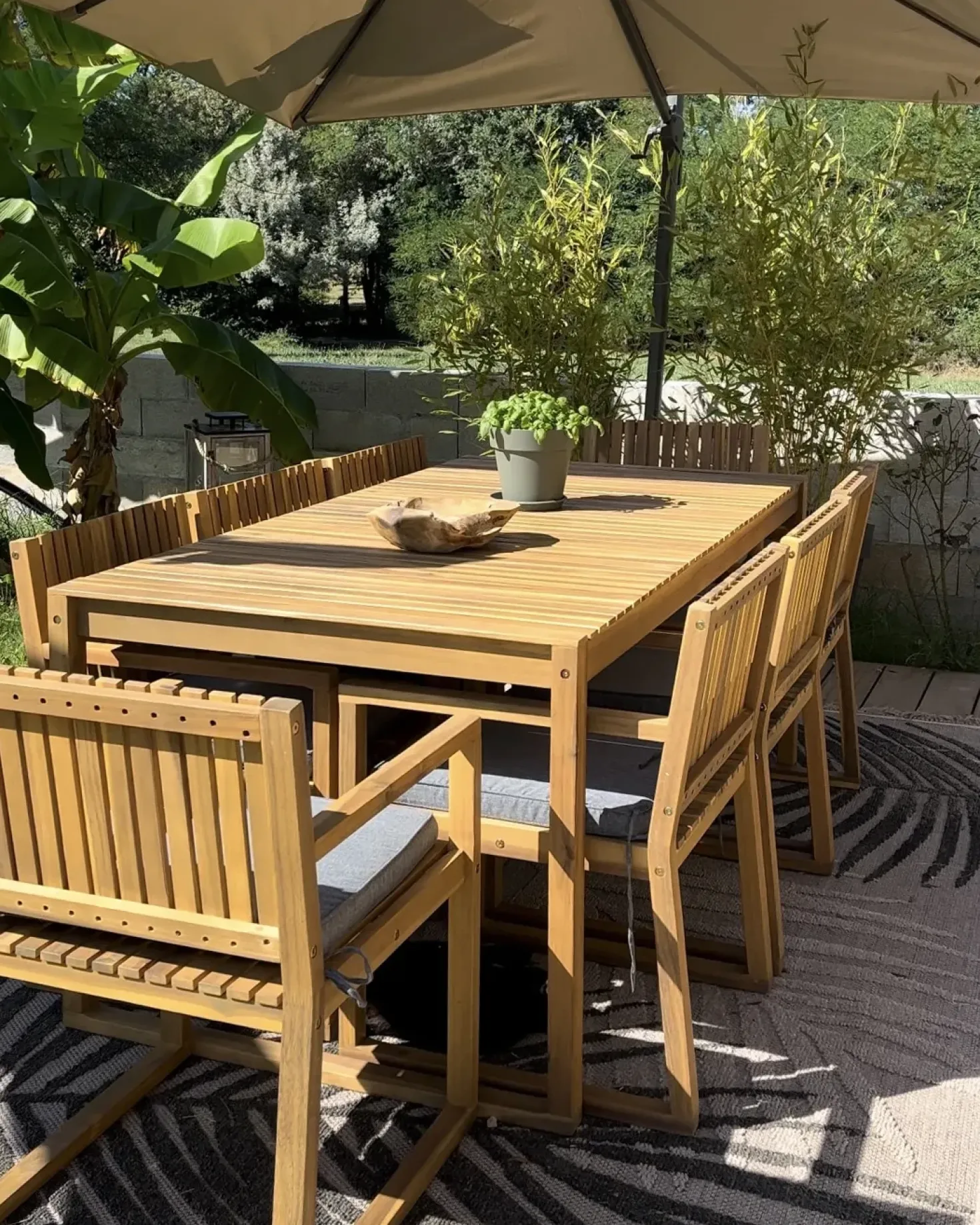Tavolo da pranzo da giardino SASSARI II 180 cm 90 cm Legno di acacia certificato Marrone chiaro