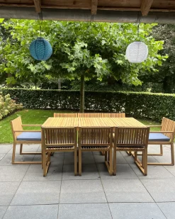 Tavolo da pranzo da giardino SASSARI II 180 cm 90 cm Legno di acacia certificato Marrone chiaro