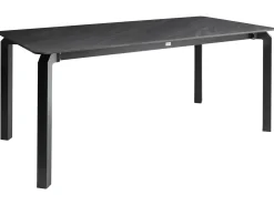 Tavolo da pranzo da giardino FELETTO 180 cm 90 cm Pietra Marmo nero