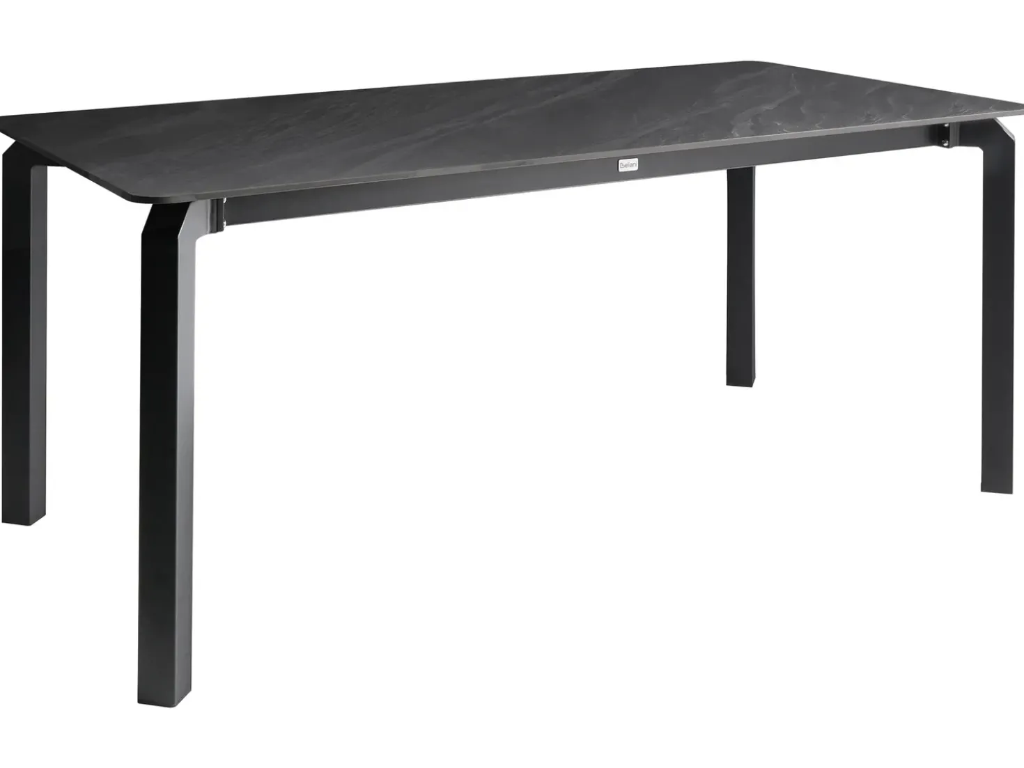 Tavolo da pranzo da giardino FELETTO 180 cm 90 cm Pietra Marmo nero