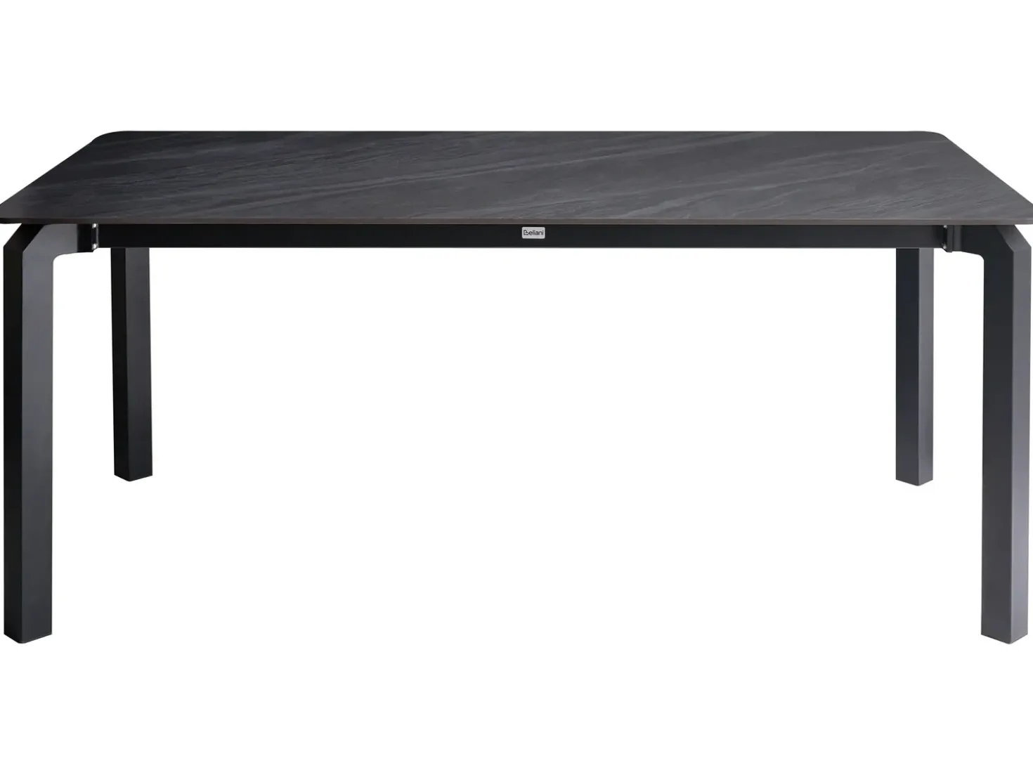 Tavolo da pranzo da giardino FELETTO 180 cm 90 cm Pietra Marmo nero