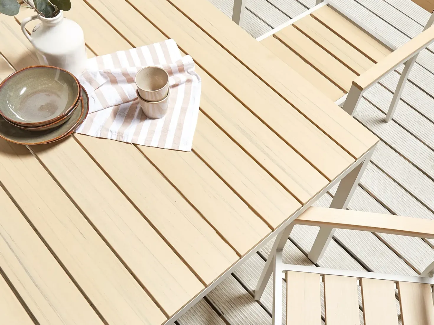 Tavolo da pranzo da giardino PRATO 95 cm 95 cm Beige