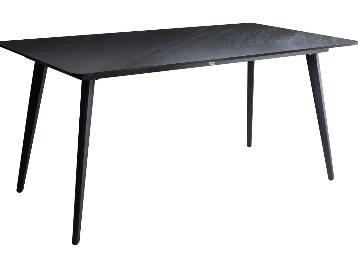 Tavolo da pranzo da giardino RODALLO 160 cm 90 cm Pietra Marmo nero