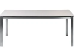 Tavolo da pranzo da giardino COSOLETO 180 cm 90 cm Vetro Bianco
