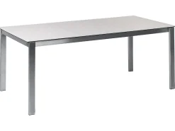 Tavolo da pranzo da giardino COSOLETO 180 cm 90 cm Vetro Bianco
