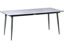Tavolo da pranzo da giardino TOLENTINO 180 cm 90 cm Effetto pietra Grigio chiaro