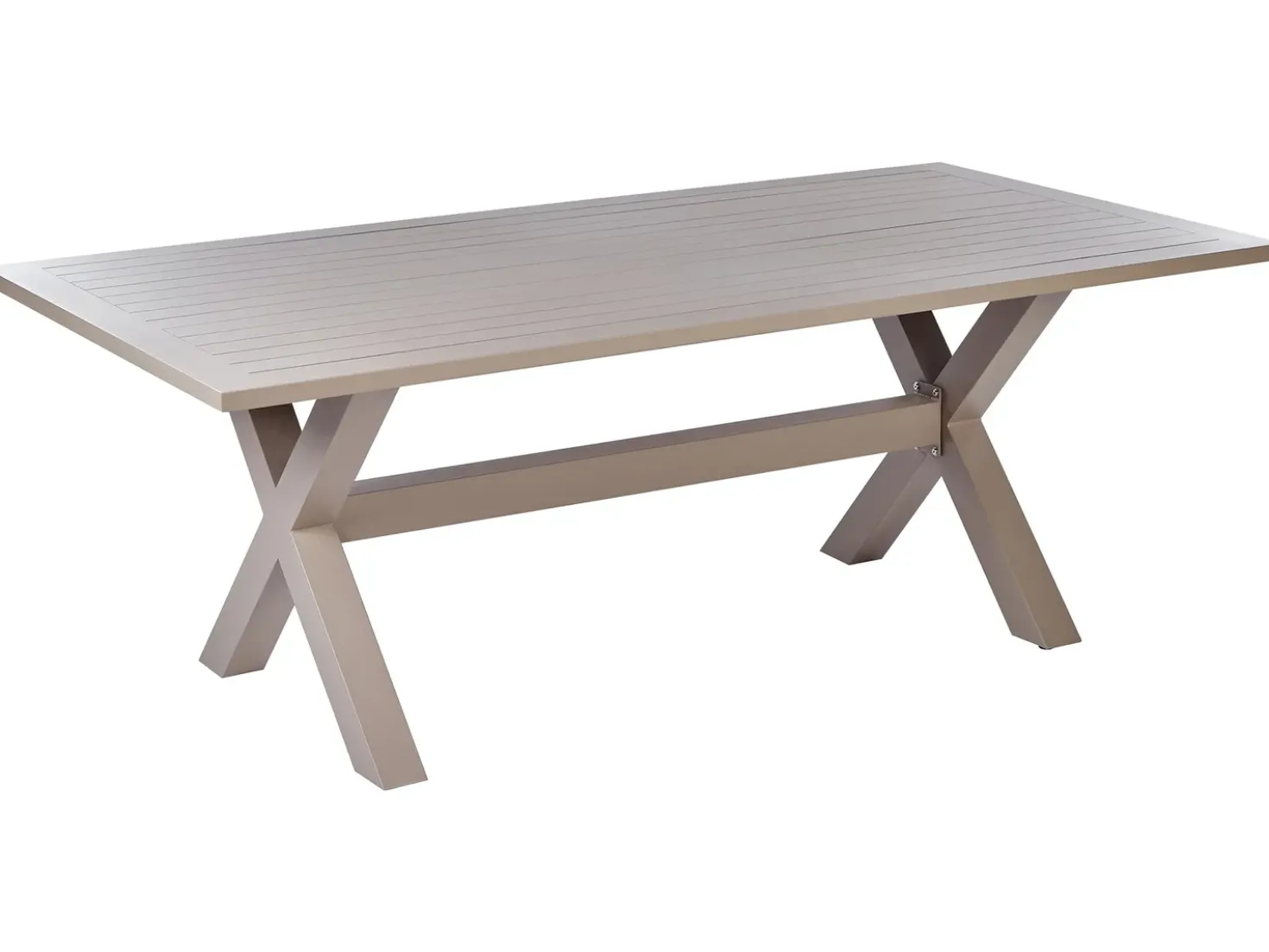 Tavolo da pranzo da giardino CASCAIS 200 cm 105 cm Metallo Tortora