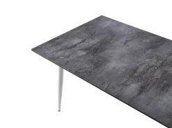 Tavolo da pranzo da giardino TOLENTINO 180 cm 90 cm Effetto pietra Grigio