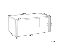 Tavolo da pranzo da giardino CATANIA 160 cm 91 cm Vetro Beige