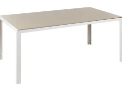 Tavolo da pranzo da giardino CATANIA 160 cm 91 cm Vetro Beige
