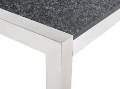 Tavolo da pranzo da giardino GROSSETO 220 cm 100 cm fiammato Granito Grigio grafite