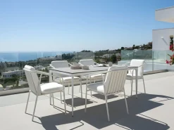 Tavolo da pranzo da giardino SOVARETO 180 cm 90 cm Simil legno Grigio chiaro