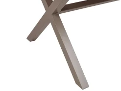 Tavolo da pranzo da giardino TIANO 160 cm 90 cm Metallo Tortora