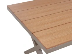Tavolo da pranzo da giardino TIANO 160 cm 90 cm Metallo Tortora