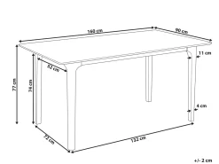 Tavolo da pranzo DELMAS Frassino chiaro 160 cm 90 cm