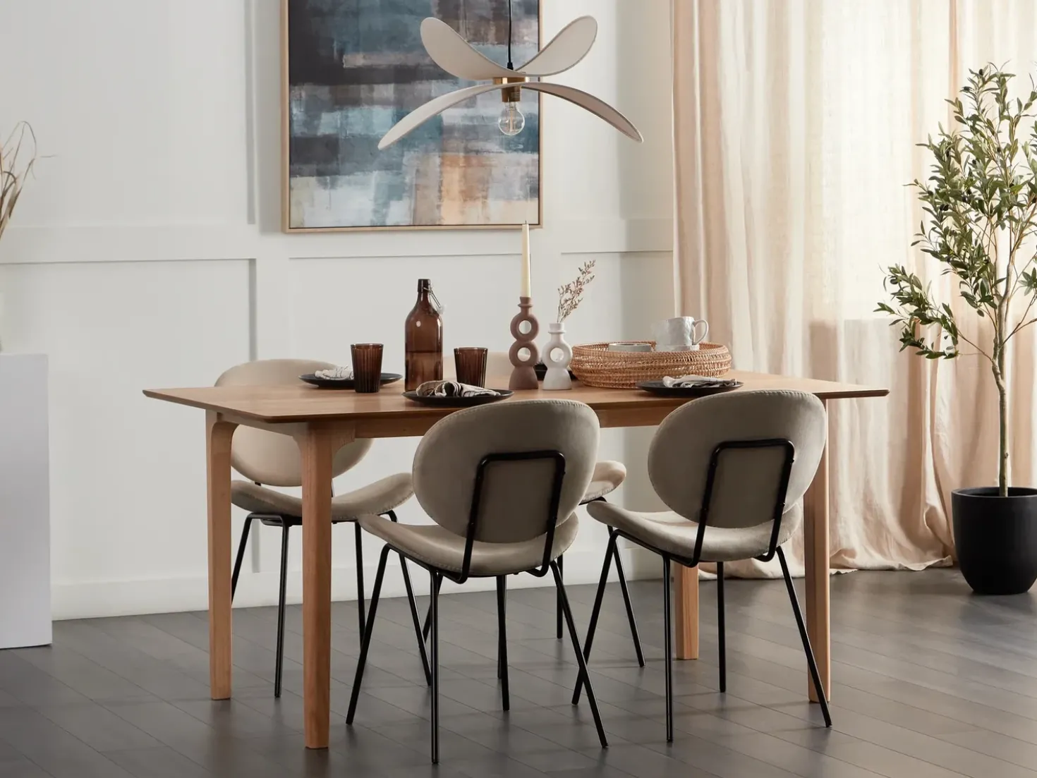Tavolo da pranzo DELMAS Frassino chiaro 160 cm 90 cm