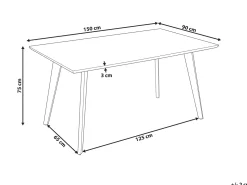 Tavolo da pranzo DORCAS Nero 150 cm 90 cm