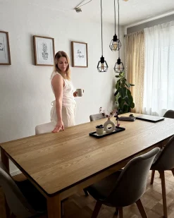 Tavolo da pranzo ERMELO Frassino naturale 200 cm 100 cm