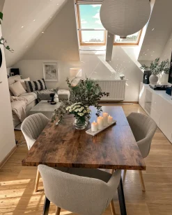 Tavolo da pranzo estensibile HARLOW Marrone scuro 140/180 cm 90 cm