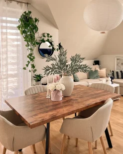 Tavolo da pranzo estensibile HARLOW Marrone scuro 140/180 cm 90 cm
