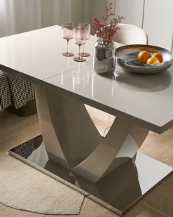 Tavolo da pranzo estensibile MERRAN Beige chiaro 160/200 cm 90 cm
