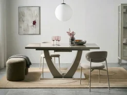 Tavolo da pranzo estensibile MERRAN Beige chiaro 160/200 cm 90 cm