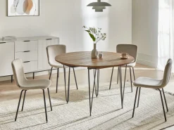 Tavolo da pranzo estensibile LOUISE Marrone 120/160 cm 120 cm
