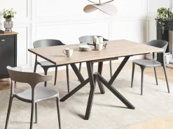 Tavolo da pranzo estensibile ANSELL Marrone chiaro 160/200 cm 90 cm