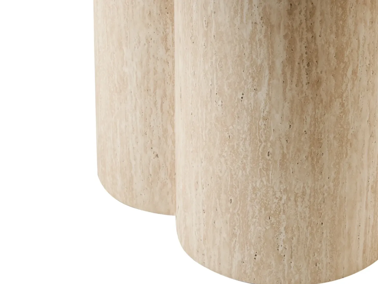 Tavolo da pranzo estensibile MORAINE Effetto travertino 120/160 cm 120 cm