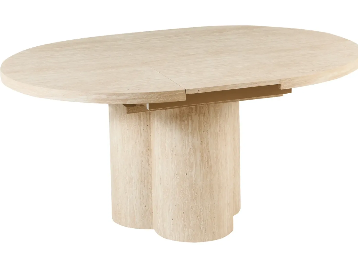 Tavolo da pranzo estensibile MORAINE Effetto travertino 120/160 cm 120 cm