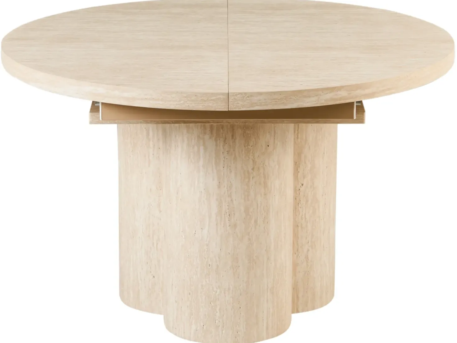 Tavolo da pranzo estensibile MORAINE Effetto travertino 120/160 cm 120 cm