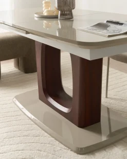 Tavolo da pranzo estensibile BERRIGAN Beige chiaro 160/200 cm 90 cm