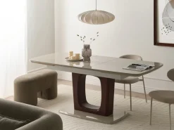 Tavolo da pranzo estensibile BERRIGAN Beige chiaro 160/200 cm 90 cm